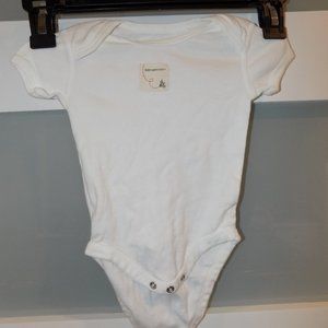 BURT'S BEES WHITE ORGANIC 1PC SNAP T SIZE 3/6 MONTHS